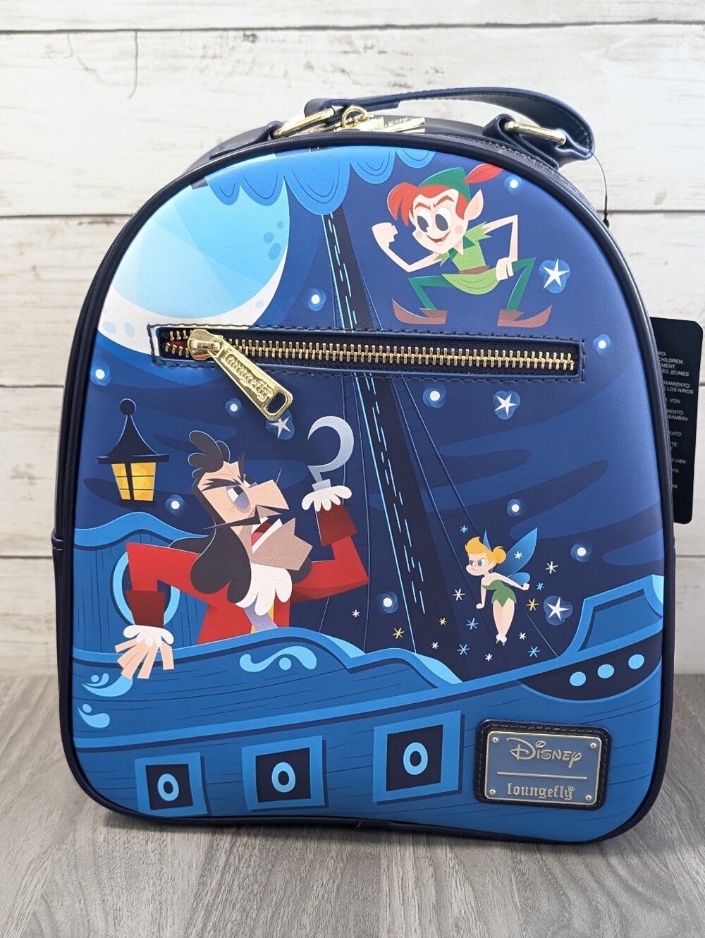 Loungefly Disney Peter Pan Captain Hook Jolly Roger Ship Mini Backpack